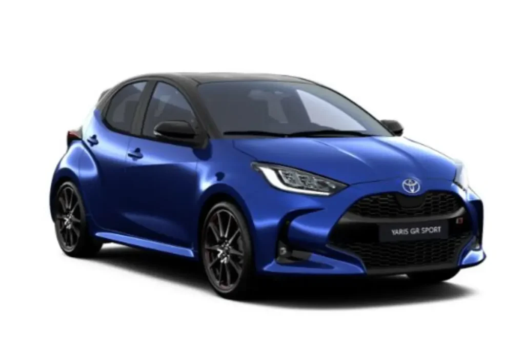 Toyota Yaris Hybride Juniper blue metallic- zwart dak Kleur