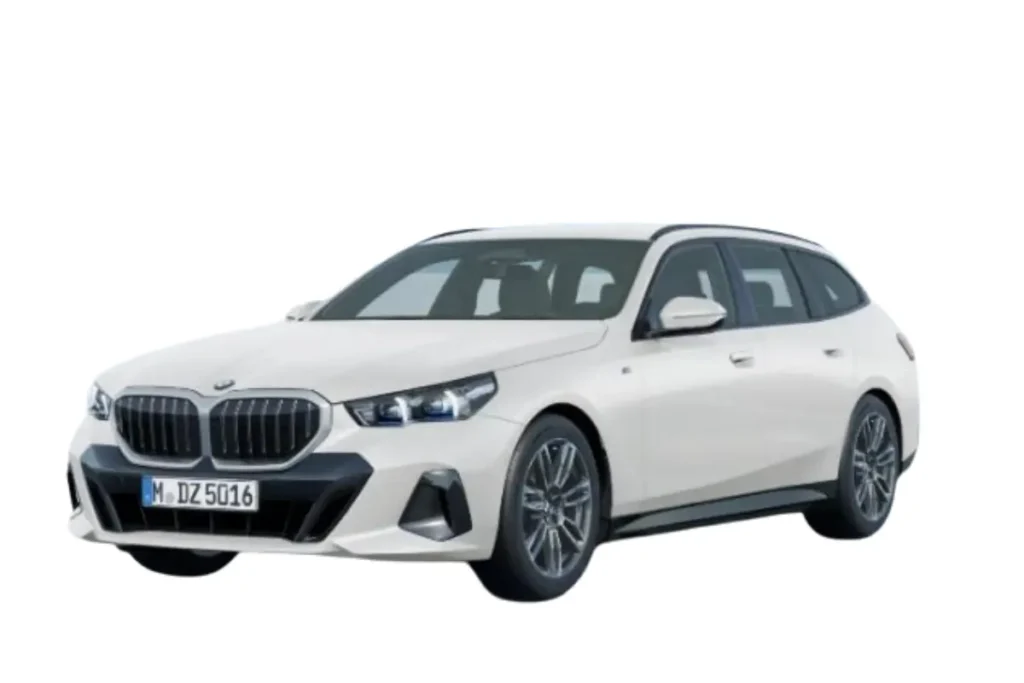 BMW 5 Serie Touring Diesel Mild Hybride M Sportpakket Mineralweiss metallic Kleur