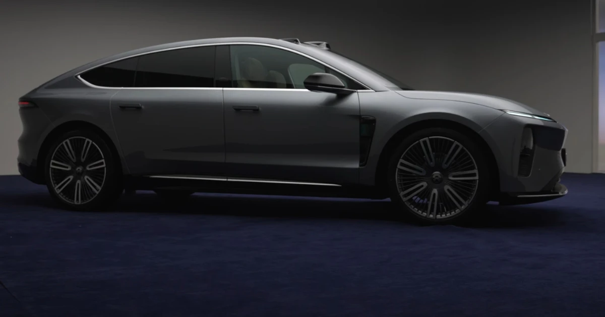 Compleet zijaanzicht van de 5.324mm lange ET9 met SUV-coupe geïnspireerde designelementen