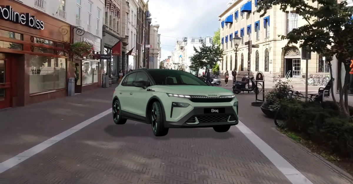 Skoda Elroq in Timo Groen toont zijn stadsvriendelijke proporties en modern design