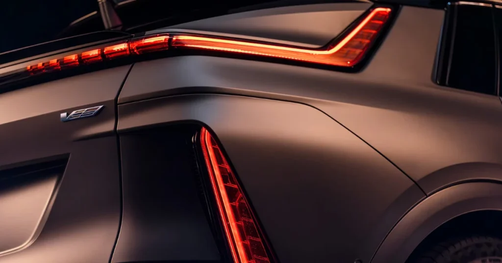 Kenmerkend verticaal LED-achterlicht ontwerp met V-Series badge detail