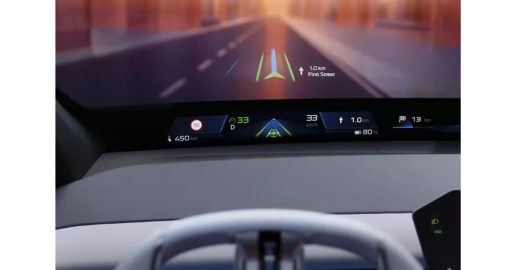 BMW's Panoramisch Vision display met augmented reality navigatie en geïntegreerde voertuiginformatie