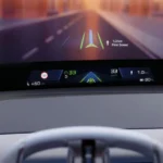BMW's Panoramisch Vision display met augmented reality navigatie en geïntegreerde voertuiginformatie