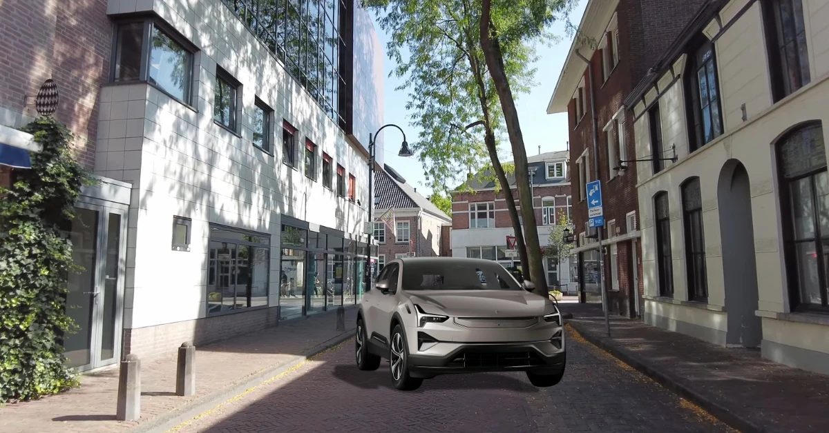 2025 Polestar 3 elektrische prestatie-SUV in stedelijke omgeving