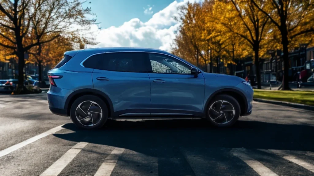 2025 MG S5 EV Zijaanzicht met Proporties