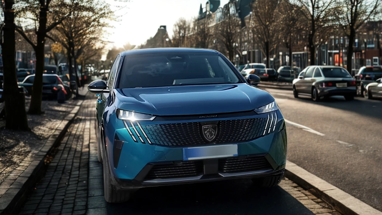 2025 Peugeot E-3008 Dual Motor - Vooraanzicht met Matrix LED Koplampen