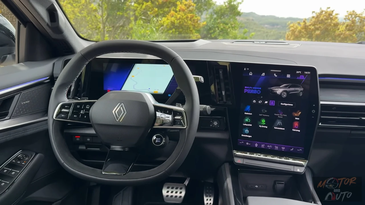 Dashboard van 2025 Renault Austral met 12-inch touchscreen, digitaal instrumentenpaneel en modern interieur ontwerp