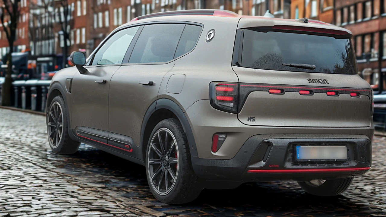 2025 Smart #5 BRABUS Uitvoering Driekwart Achteraanzicht