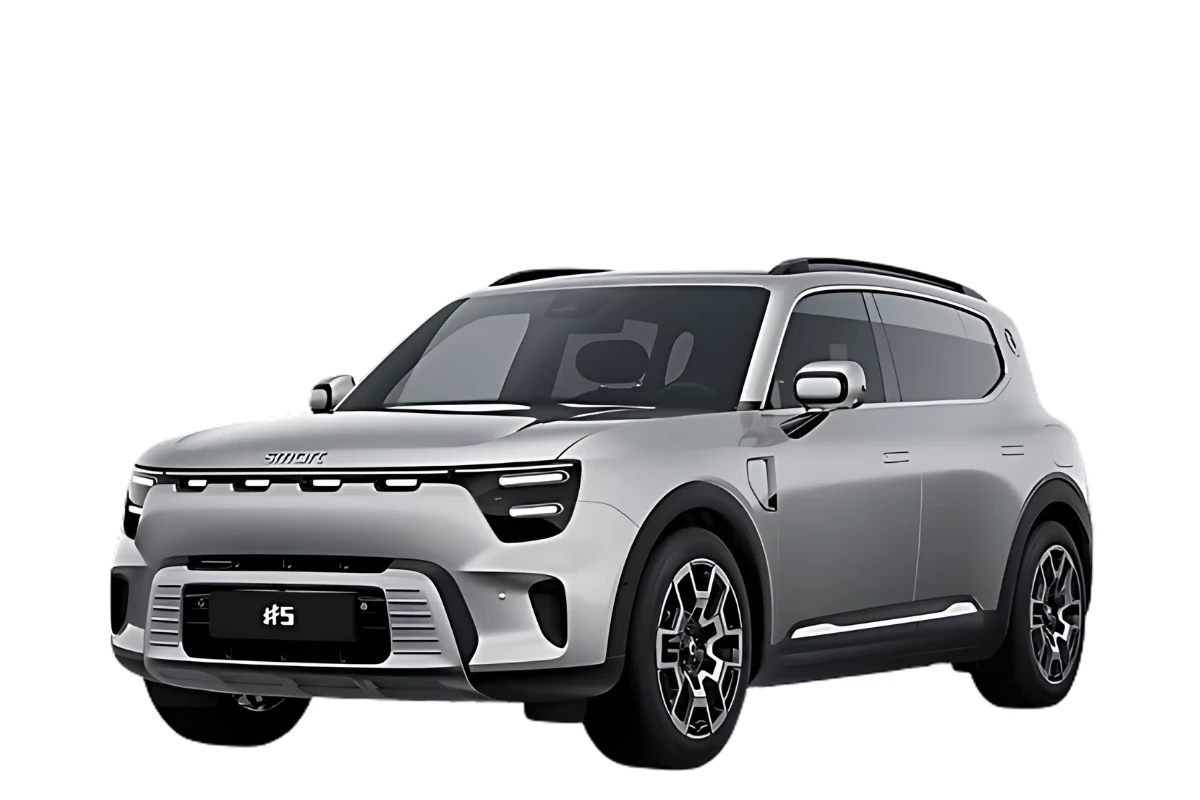 2025 Smart #5 Cyber Silver Metallic - Eclipse Black kleur