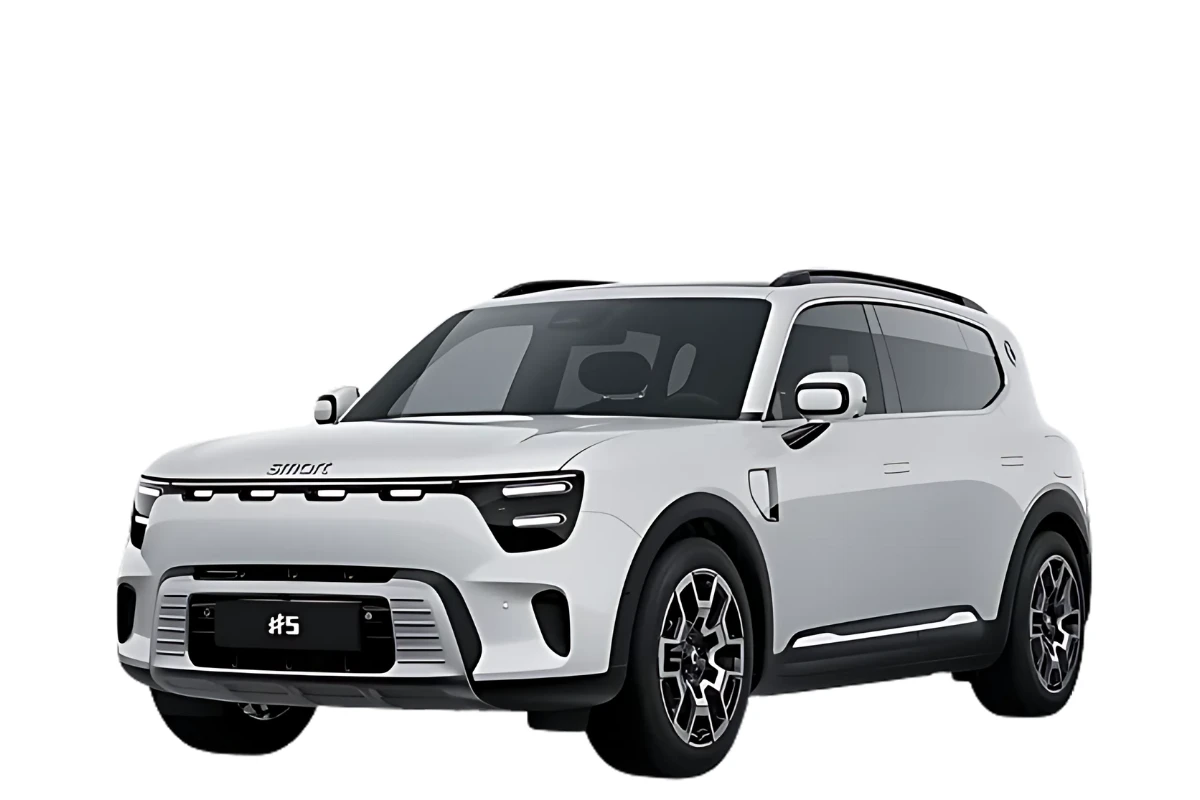 2025 Smart #5 Digital White Metallic - Eclipse Black kleur