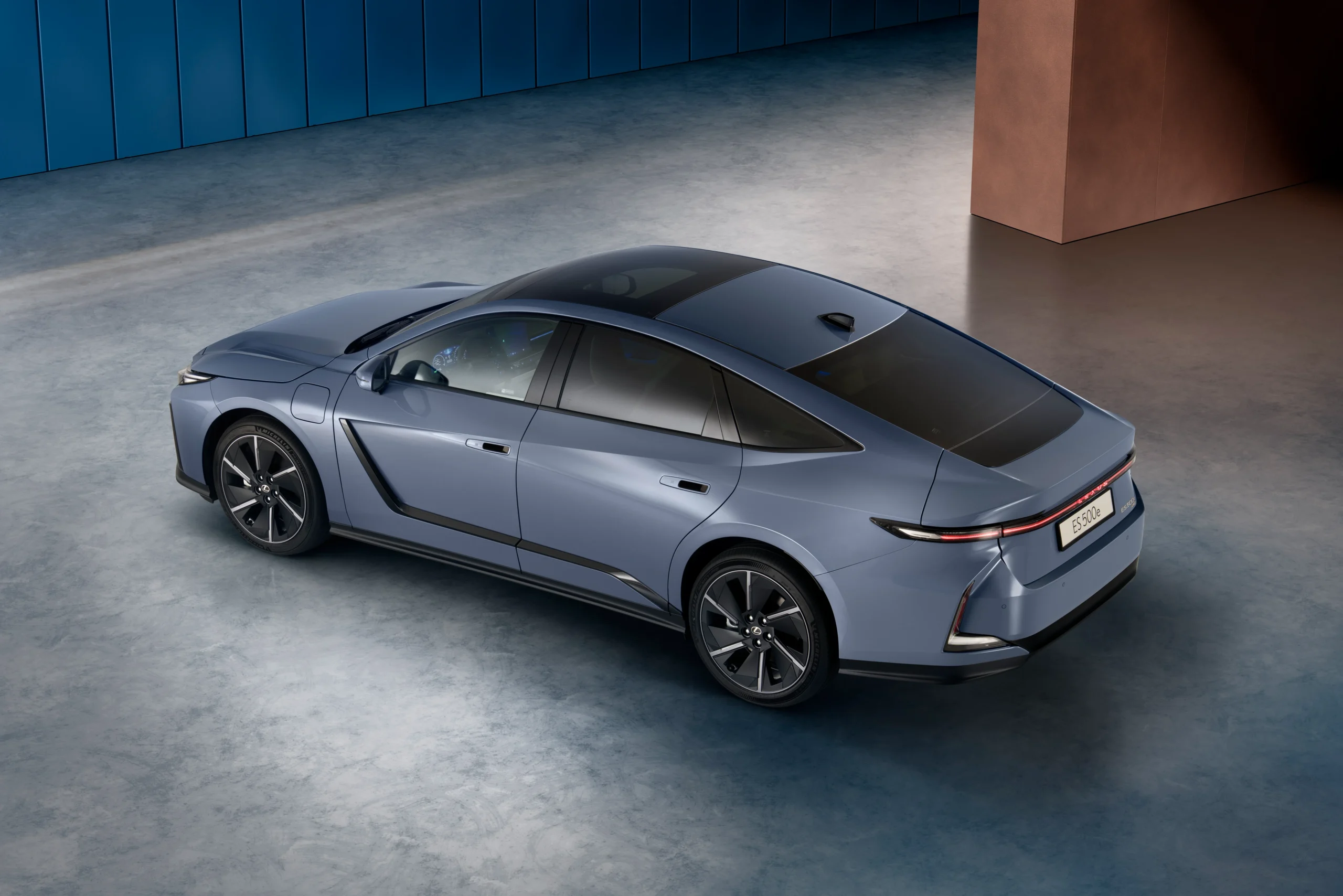 2026 Lexus ES 500e Luchtfoto Bovenzicht