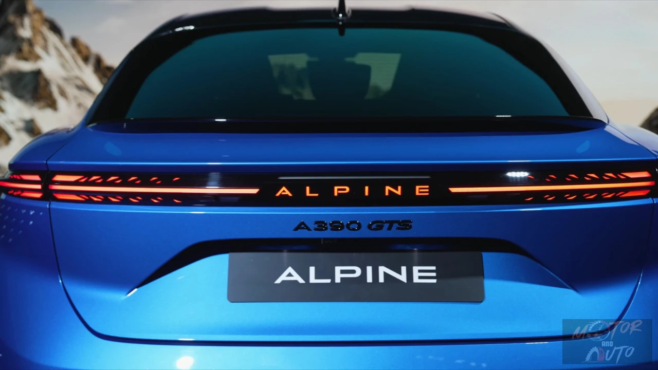 Alpine A390 GTS Achteraanzicht van dichtbij