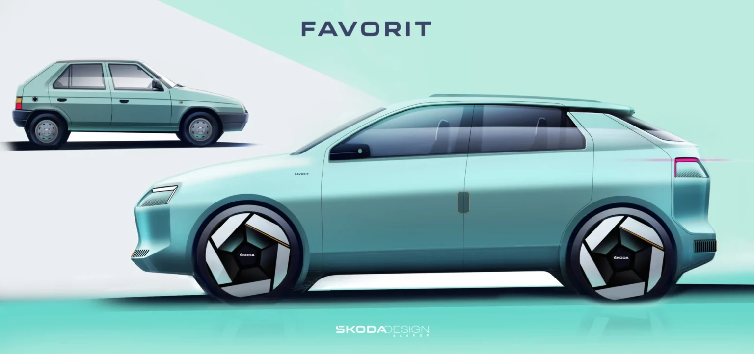 Škoda Favorit Crossover Transformatie - Zijprofiel Evolutie