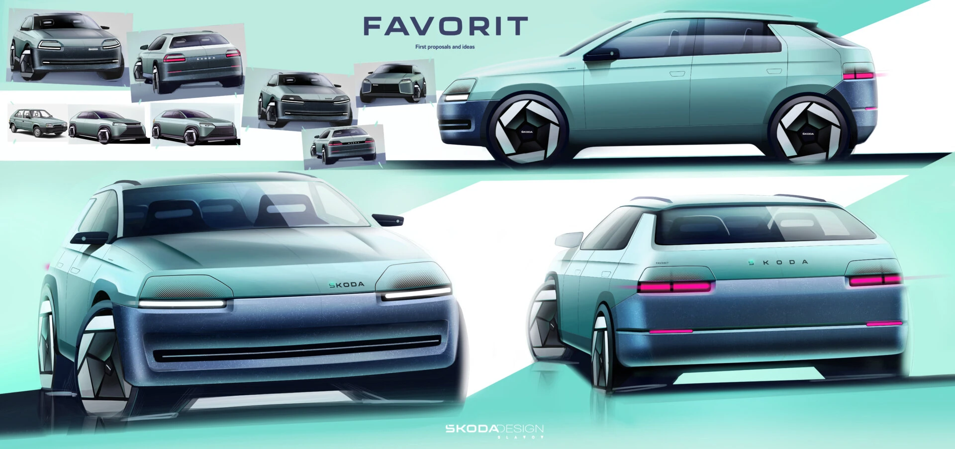 Škoda Favorit Elektrisch Concept - Ontwerp Ontwikkelings Reis