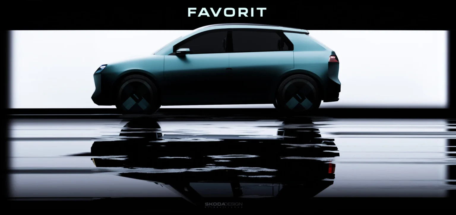 Škoda Favorit Elektrisch Concept - Studio Profielaanzicht