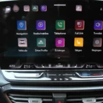 Groot touchscreen display met infotainmentsysteem menu en functies