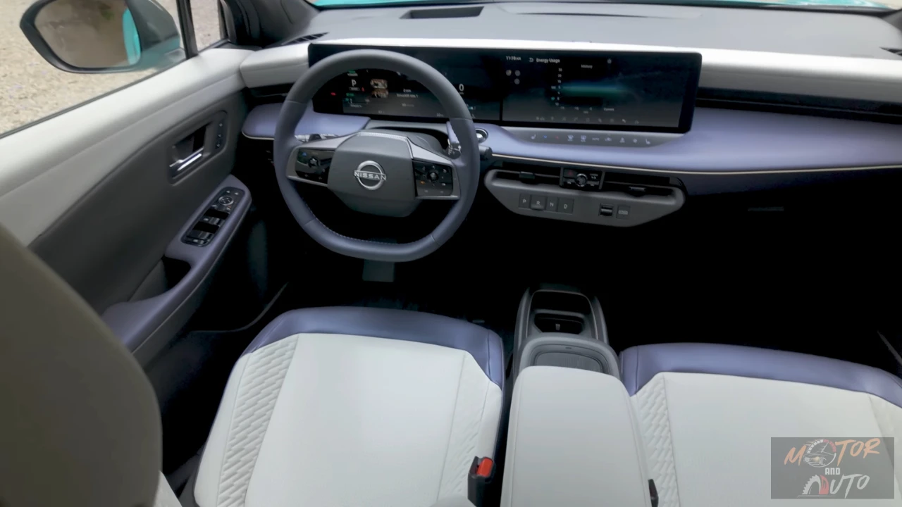 2026 Nissan Leaf Interieur Dashboard met Dubbele 14,3-inch Displays