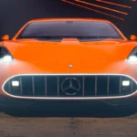 Mercedes-AMG GT XX Concept Vooraanzicht met Verlichte AMG Grille en LED Koplampen