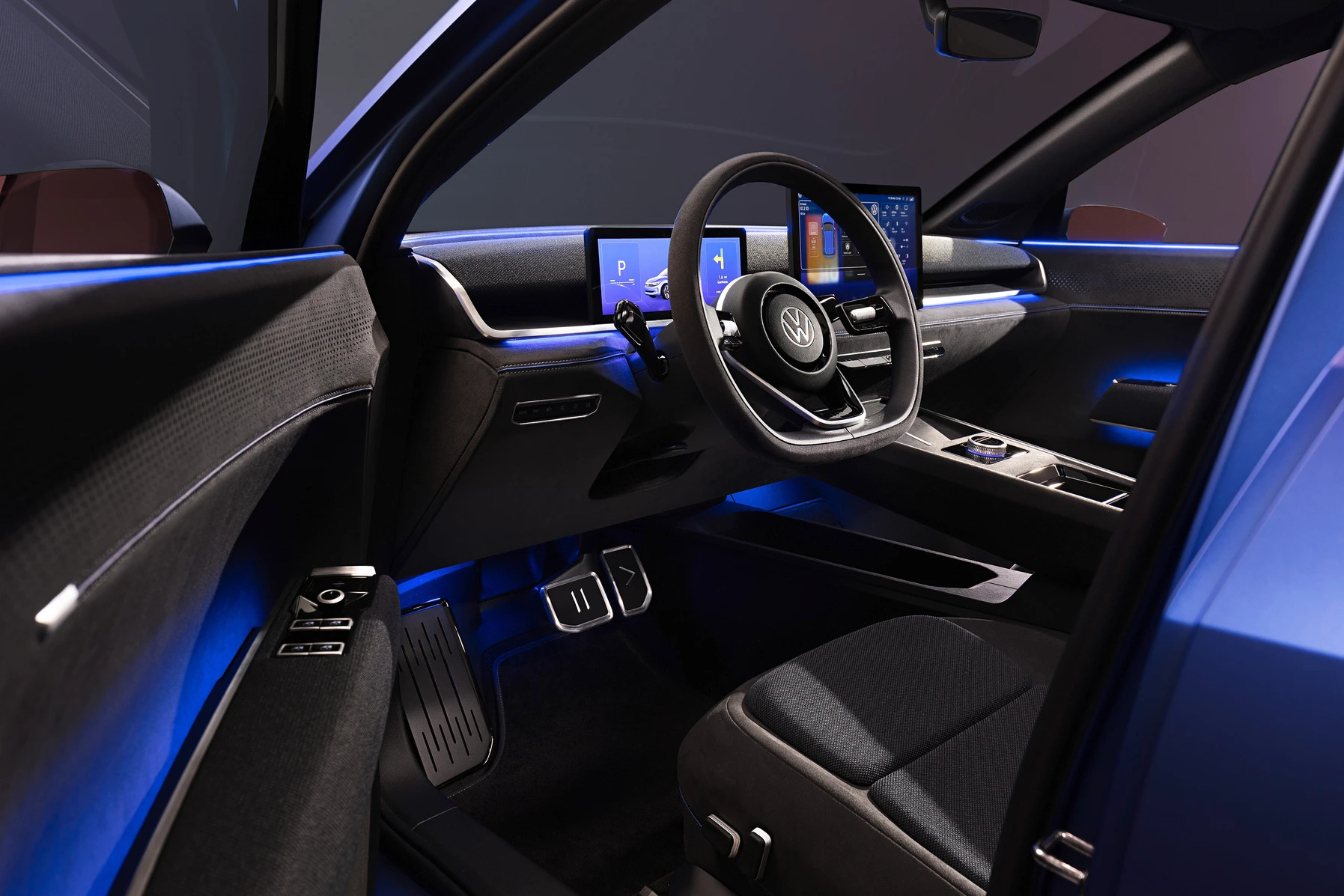 Volkswagen ID.2all Concept - Interieur Zijprofiel en Cabineruimte