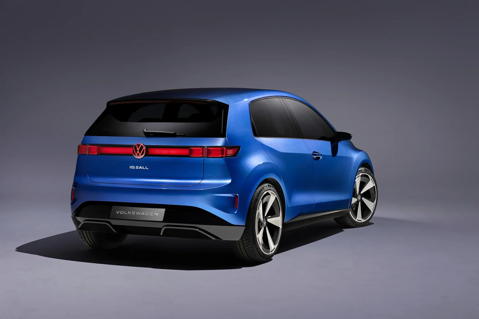 Volkswagen ID.2all Elektrische Concept - Achter Driekwart Ontwerpstudie