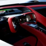 2025 Chevrolet California Corvette Concept Interieur - Futuristische Rode Cockpit Design