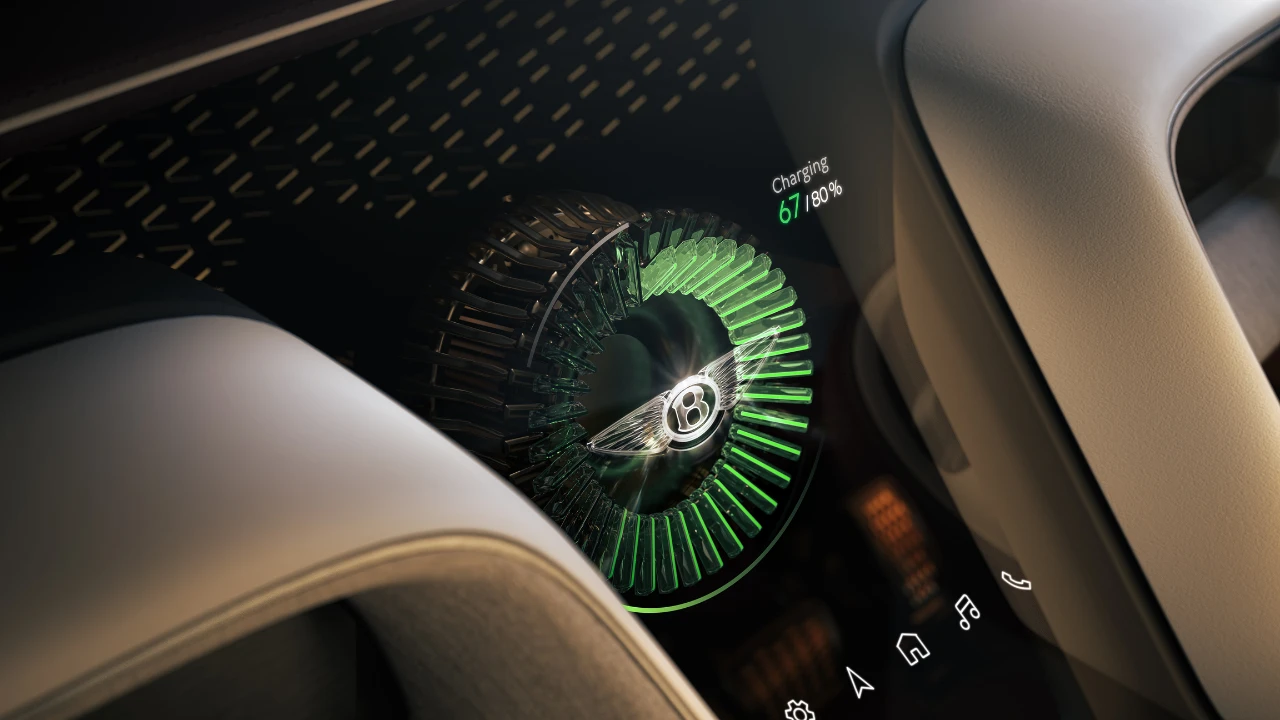 Bentley EXP 15 Mechanische Wonder Elektrisch Opladen Display