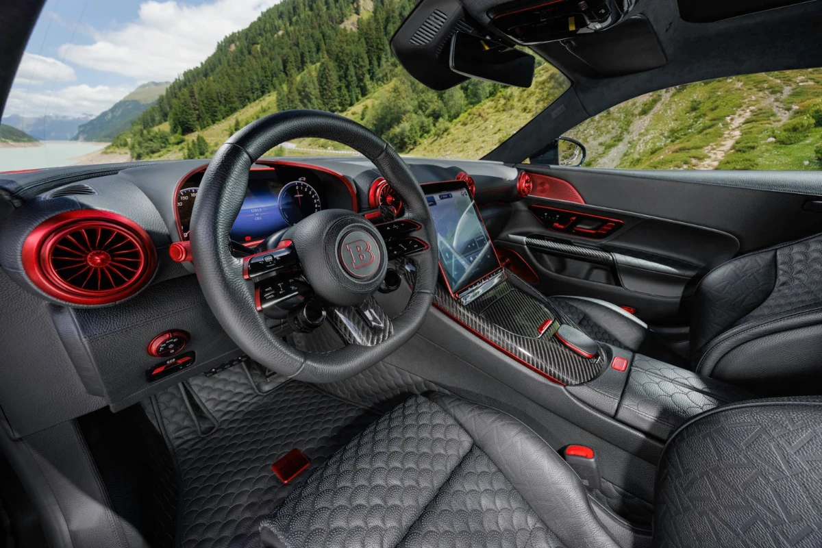 Brabus 1000 Meesterwerk Interieur met Rode Accenten