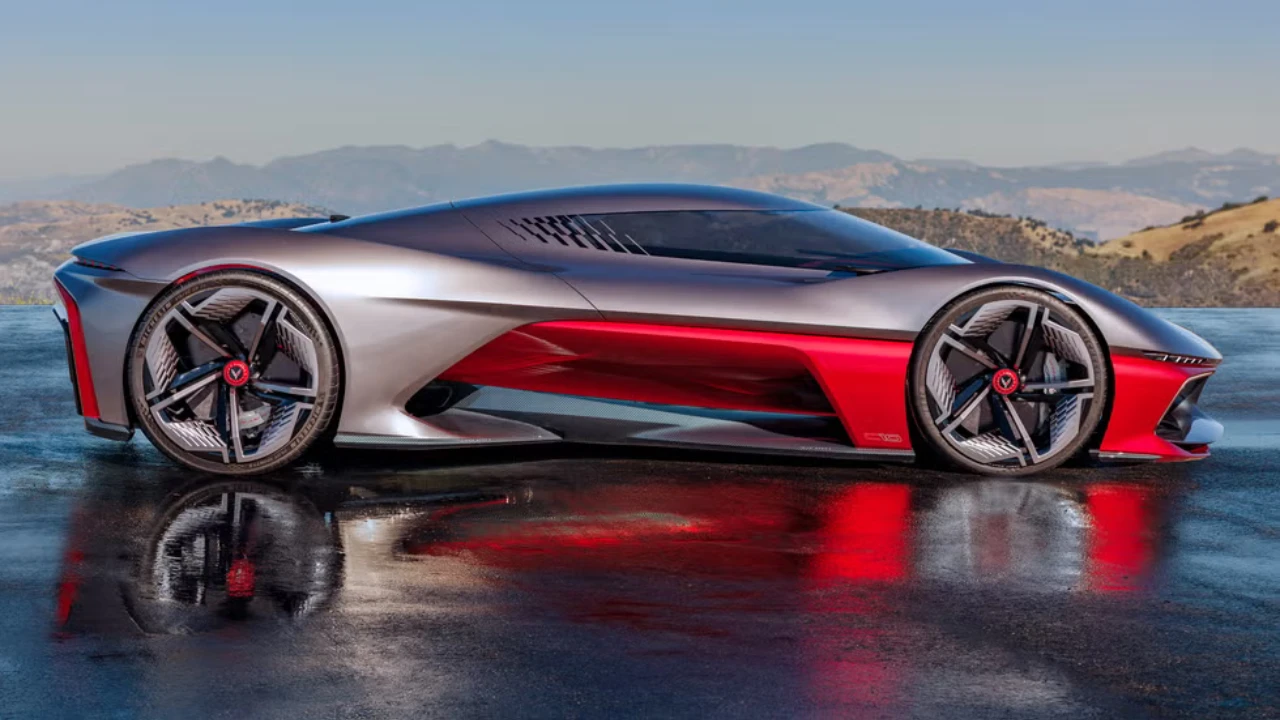 California Corvette Concept Meer Zijde - Twee-Kleurig Design met Berg Reflectie