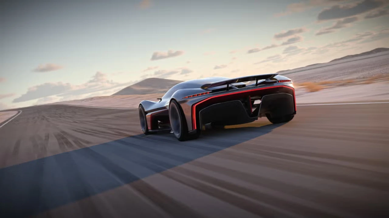 California Corvette Concept in Motion - Elektrische Prestaties op Woestijn Circuit