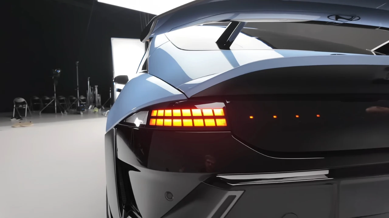 Hyundai Ioniq 6 N Achter Zijprofiel - Pixel LED Achterlichten Design
