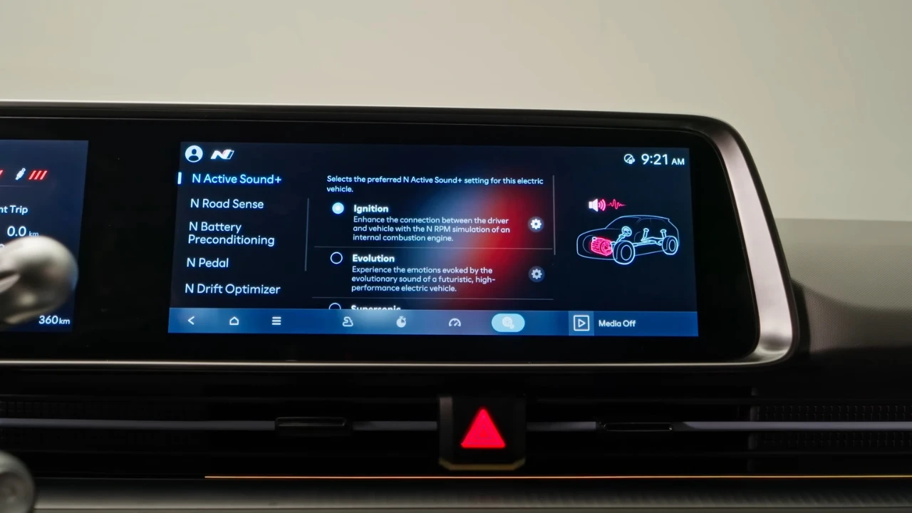 Hyundai Ioniq 6 N Active Sound+ Systeem Interface - Aanpasbaar Motorgeluid