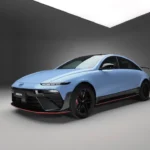 Hyundai Ioniq 6 N Driekwart Vooraanzicht - Performance Blue Pearl