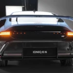 Hyundai Ioniq 6 N Volledig Achteraanzicht - Zwanenhals Spoiler en Diffuser