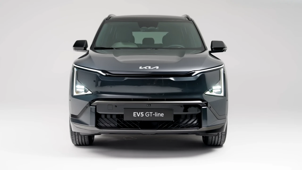 Kia EV5 Vooraanzicht Tiger Face Grille 2025