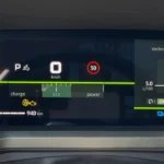 Digitaal instrumentendisplay van de 2025 Dacia Bigster Hybrid 155