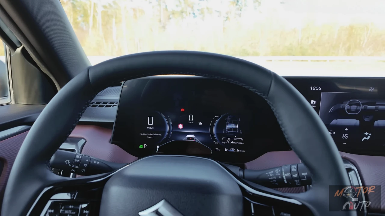 2025 Suzuki e Vitara 10,25-inch bestuurdersdisplay met elektrische voertuig informatie en bediening