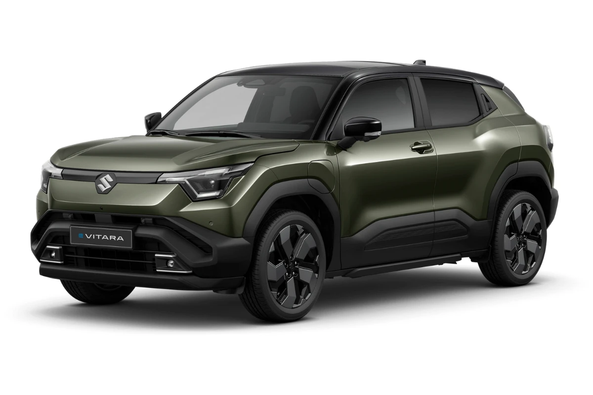 2025 Suzuki e Vitara Land Breeze Green Pearl Metallic - Bluish Black Pearl kleur