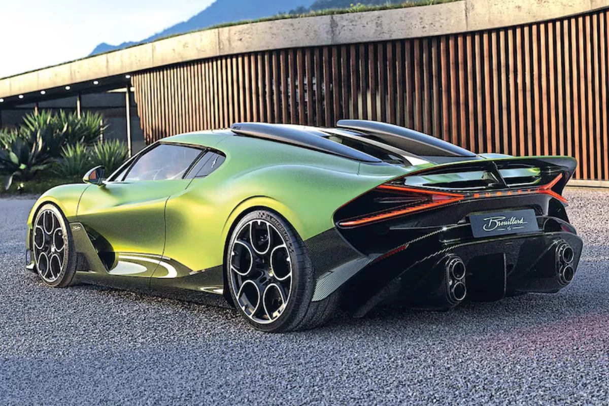 Bugatti Brouillard Achterontwerp - X-Vormige Achterlichten en Paarden Erfgoed