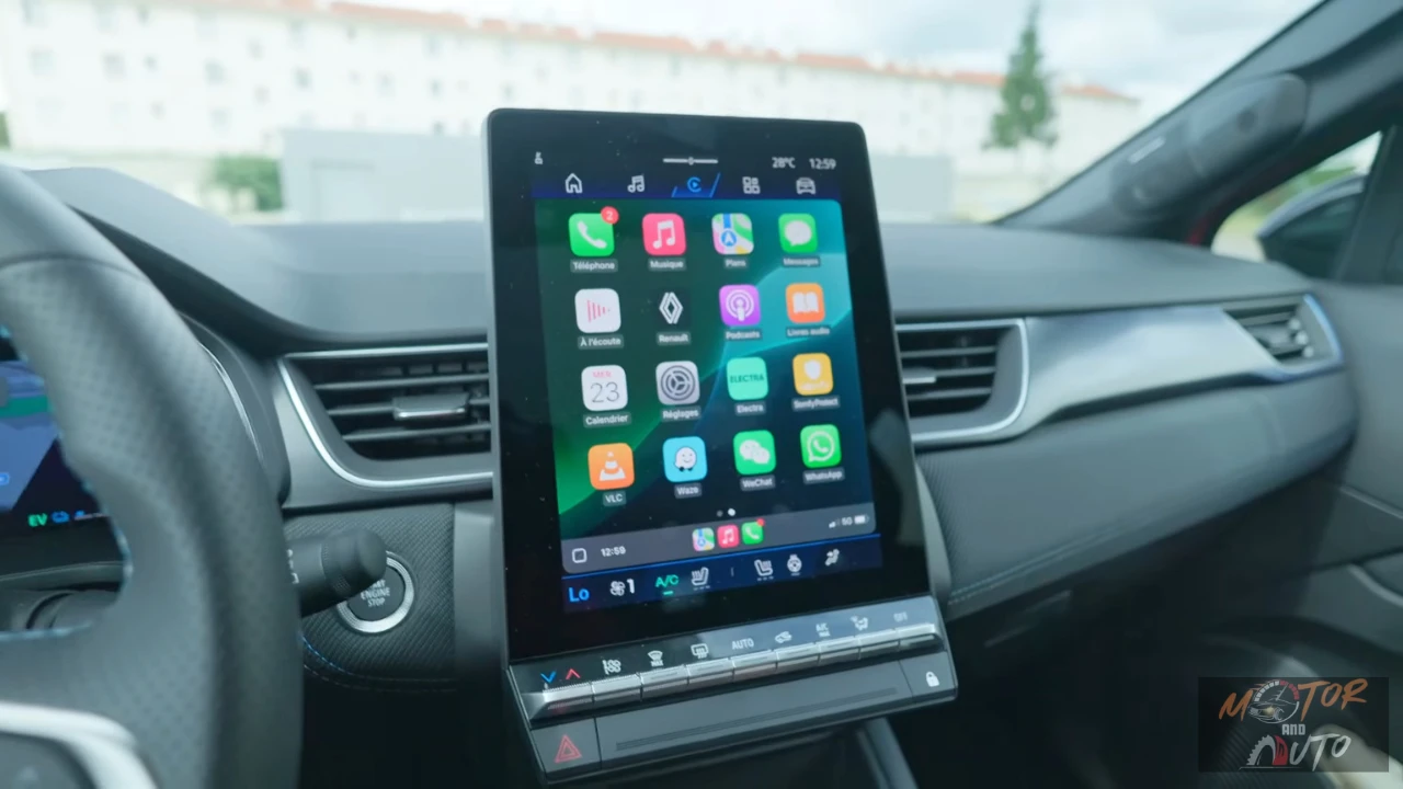 Centraal touchscreen van de 2025 Renault Symbioz