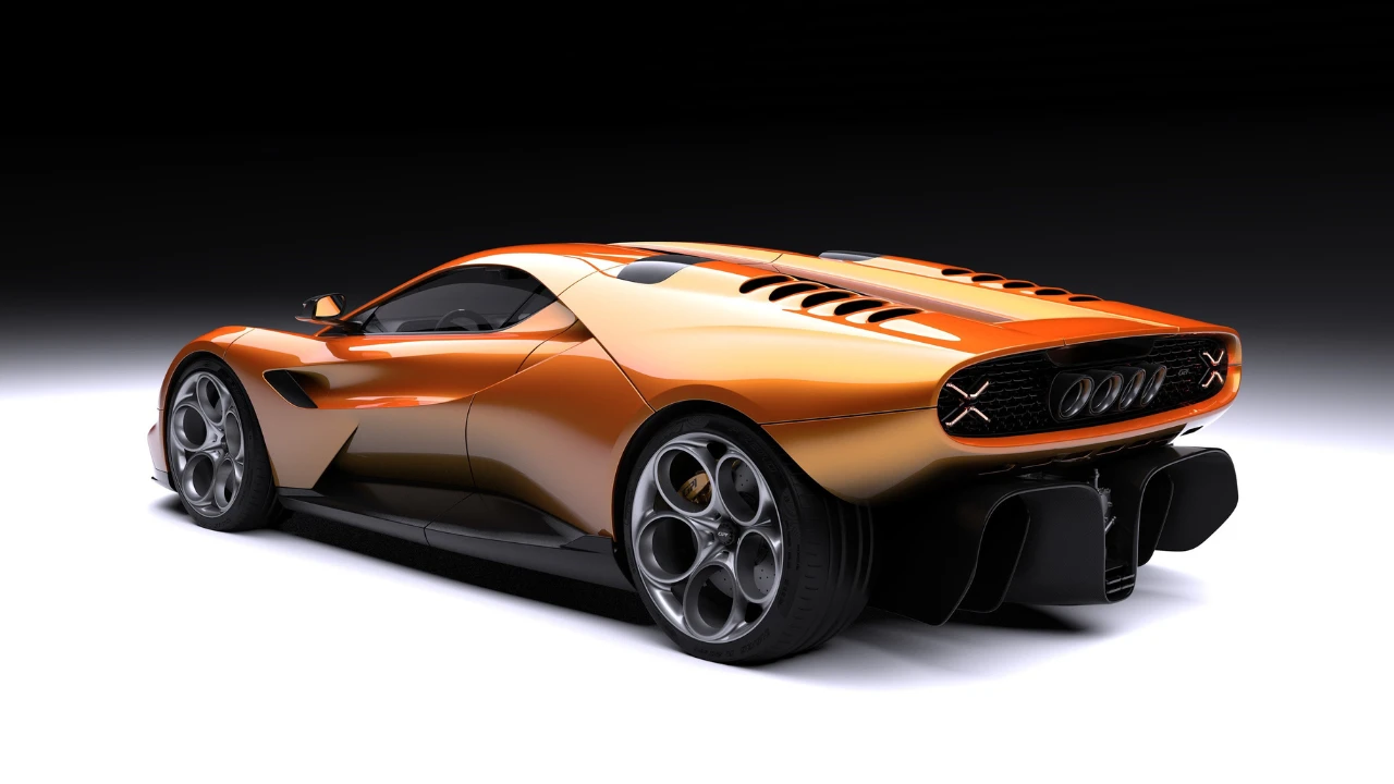 Garagisti & Co GP1 Oranje Livery Achter Driekwart met Aerodynamica