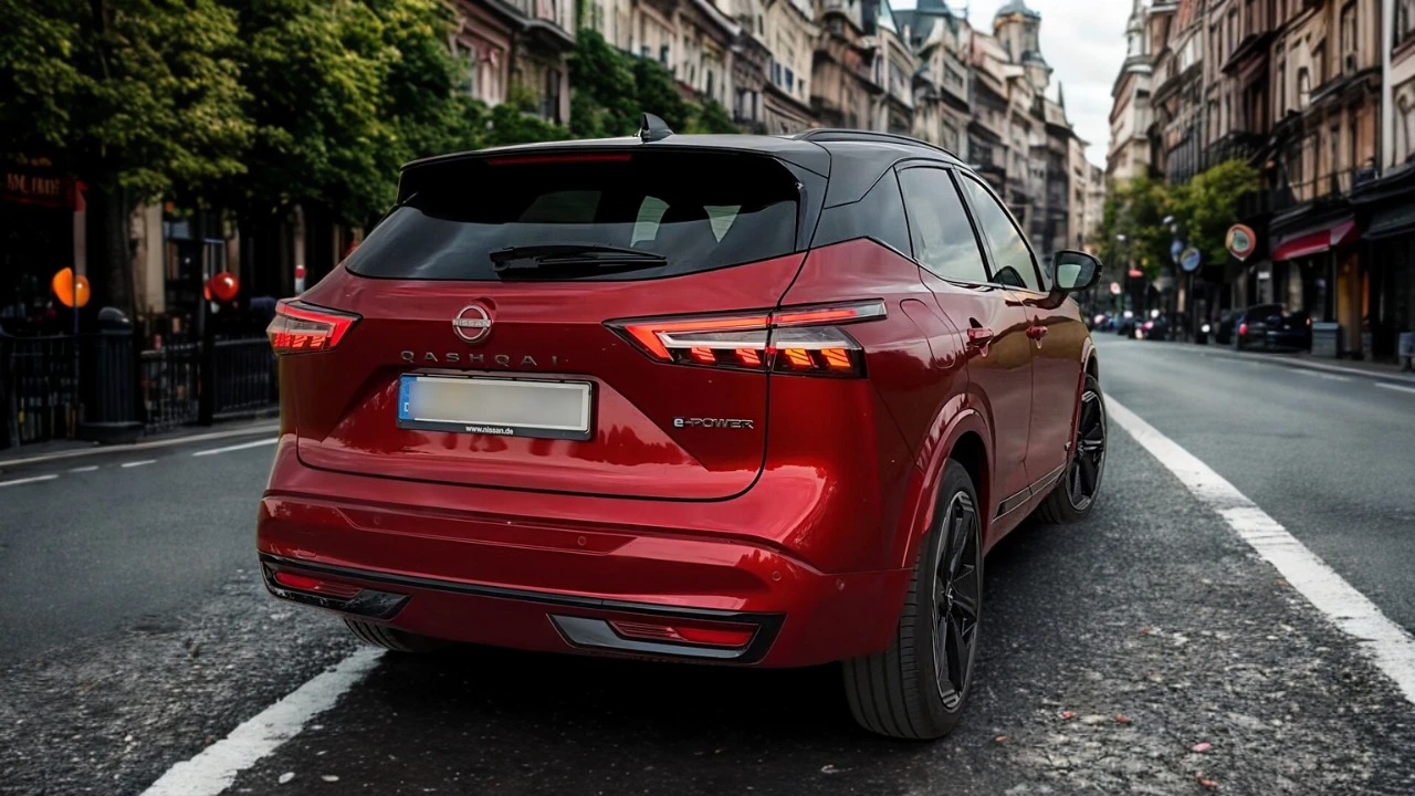 Nissan Qashqai 2025 Achteraanzicht in Stedelijke Omgeving