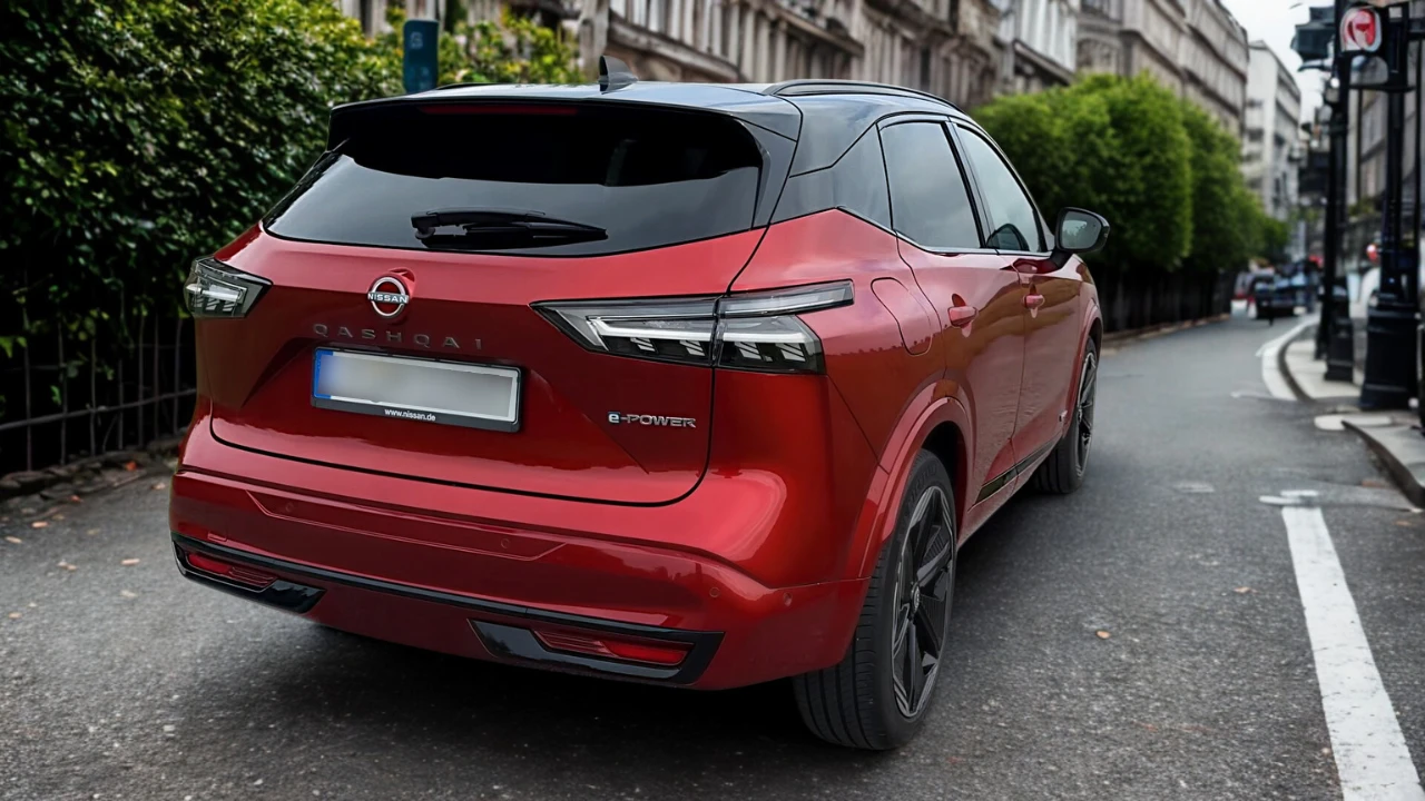 Nissan Qashqai 2025 Achteraanzicht met Zwart Contrastdak