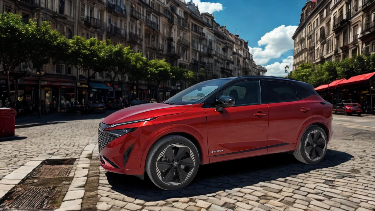 Nissan Qashqai 2025 Zijaanzicht op Europees Stadsplein