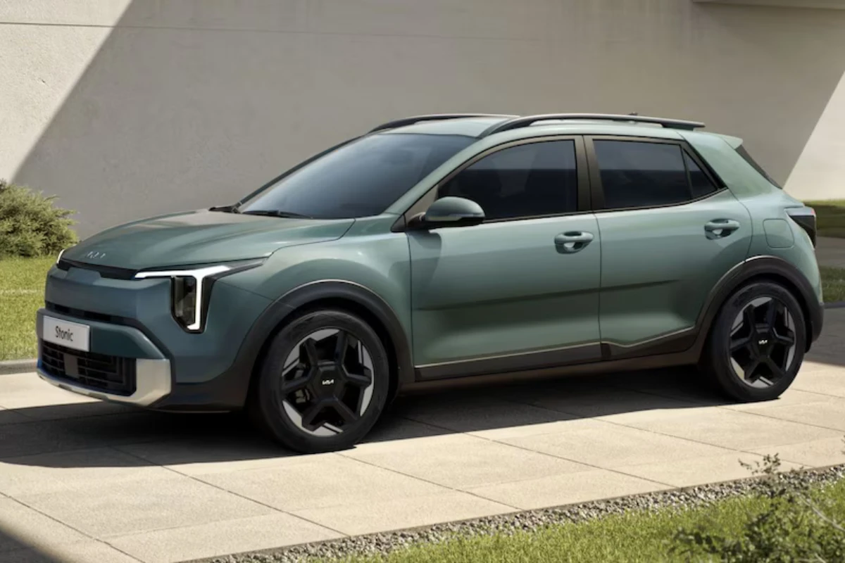 2025 Kia Stonic GT-Line in Avontuurlijk Groen Zijprofiel