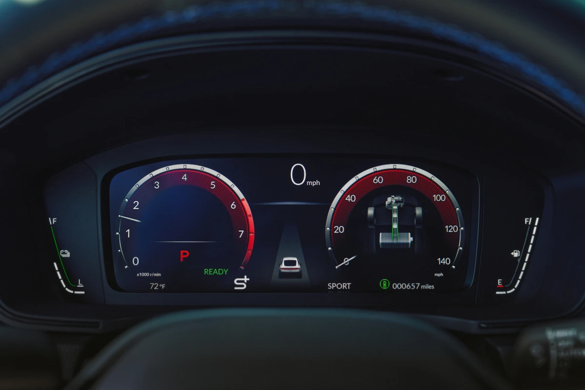 2026 Honda Prelude Digitaal Cluster - Sport Modus Display