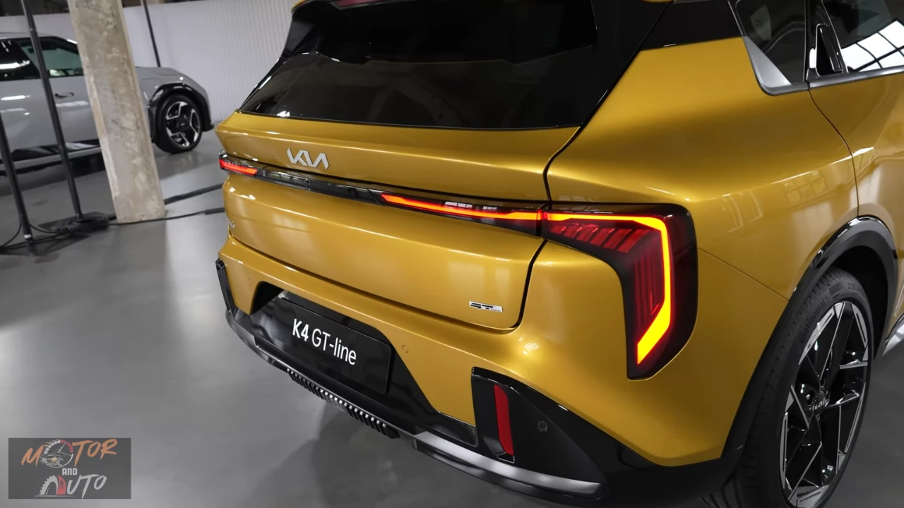 2026 Kia K4 GT-Line Geavanceerde Achterverlichting Detail