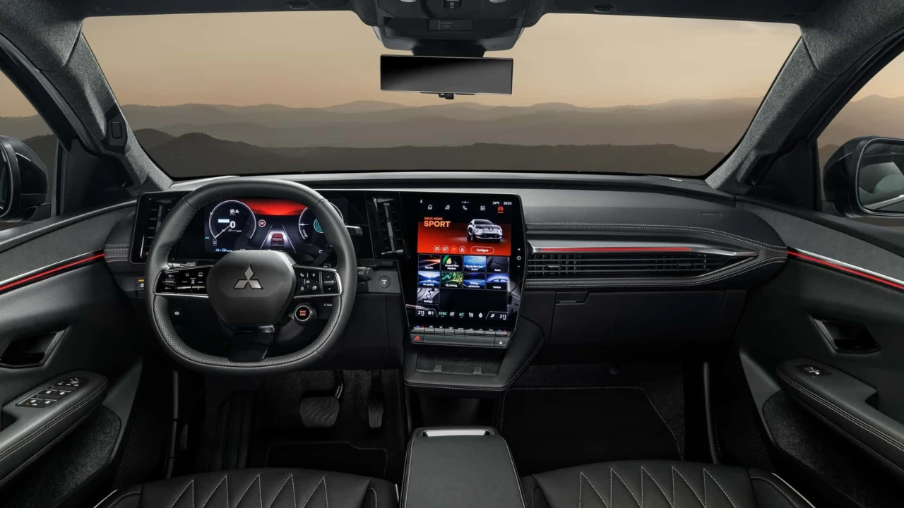 2026 Mitsubishi Eclipse Cross EV Interieur - Panoramisch Cabine Zicht