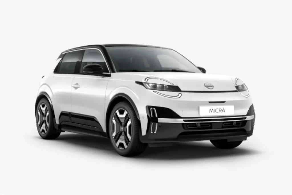 2026 Nissan Micra Pure White met zwart dak Kleur