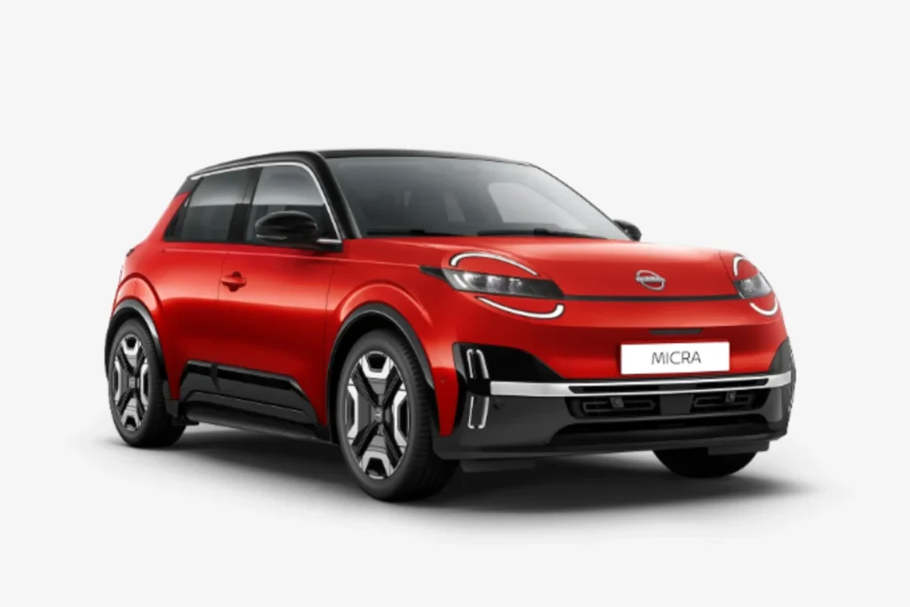 2026 Nissan Micra Rebel Red met zwart dak Kleur
