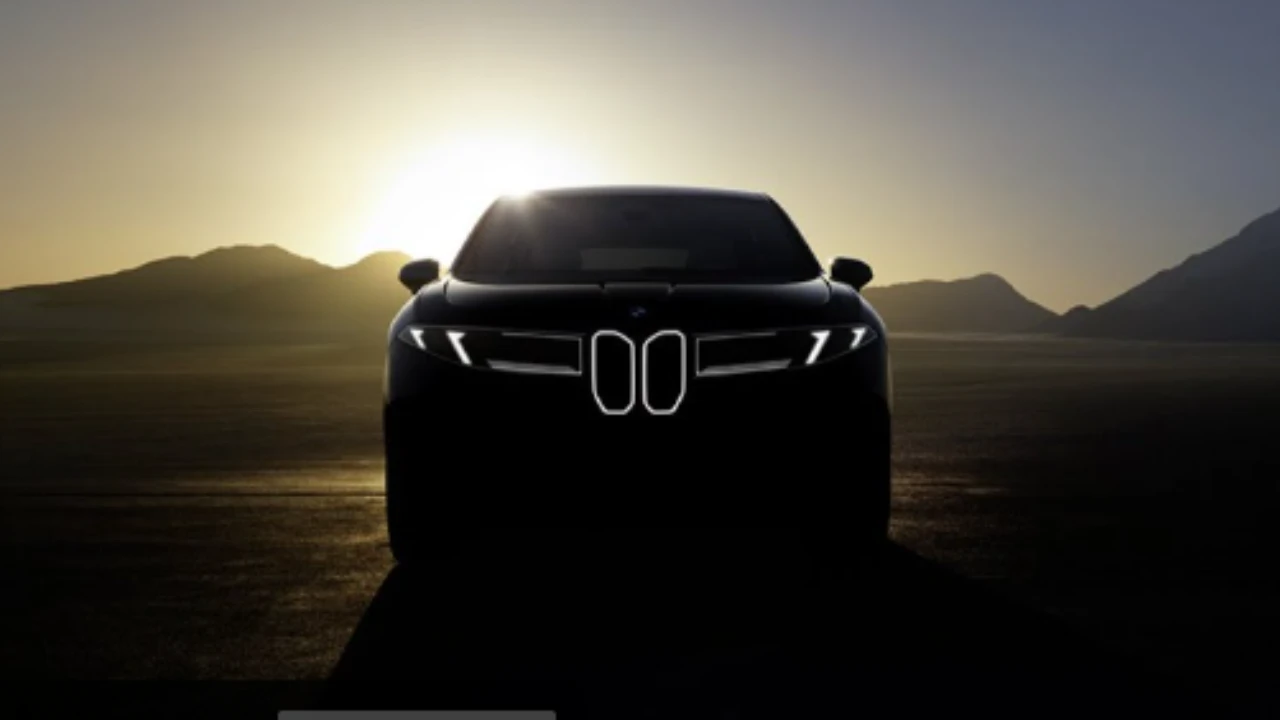 BMW iX3 2025 Teaser Beeld Toont Verlichte Niergrille Voor September Debut